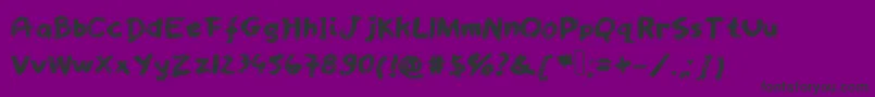 Worstpaintjobever-fontti – mustat fontit violetilla taustalla