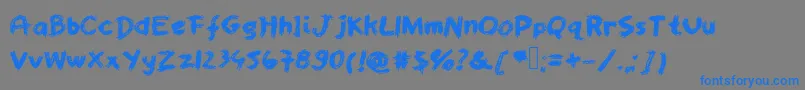 Worstpaintjobever Font – Blue Fonts on Gray Background