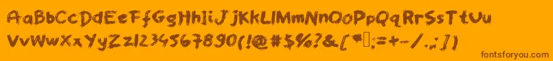 Worstpaintjobever Font – Brown Fonts on Orange Background