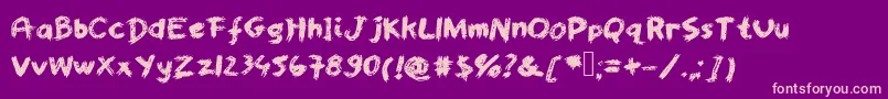 Worstpaintjobever Font – Pink Fonts on Purple Background