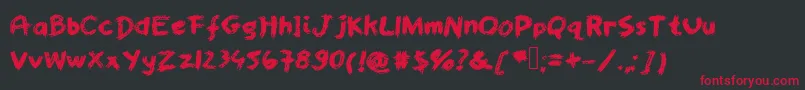 Worstpaintjobever Font – Red Fonts on Black Background