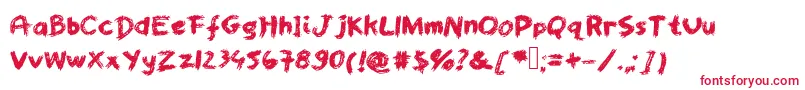 Worstpaintjobever Font – Red Fonts on White Background