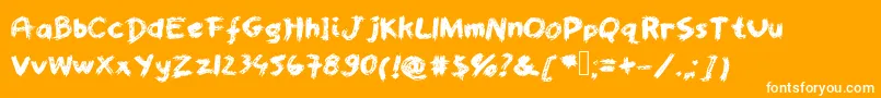 Worstpaintjobever Font – White Fonts on Orange Background