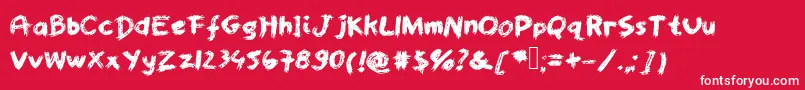 Worstpaintjobever Font – White Fonts on Red Background