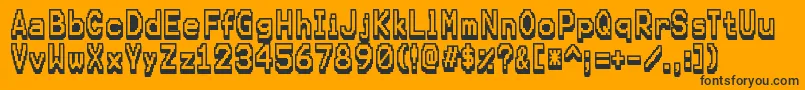 KarmafutureRegular Font – Black Fonts on Orange Background