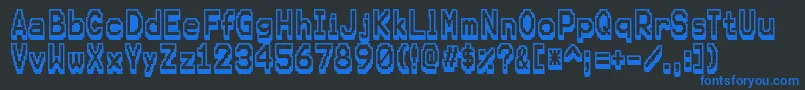 KarmafutureRegular Font – Blue Fonts on Black Background