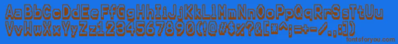 KarmafutureRegular Font – Brown Fonts on Blue Background