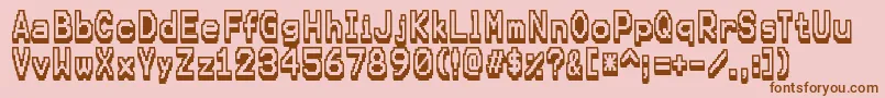 KarmafutureRegular Font – Brown Fonts on Pink Background