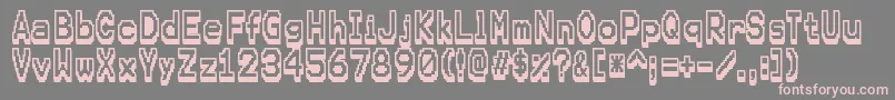 KarmafutureRegular Font – Pink Fonts on Gray Background