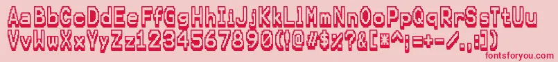 KarmafutureRegular Font – Red Fonts on Pink Background