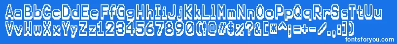 KarmafutureRegular Font – White Fonts on Blue Background