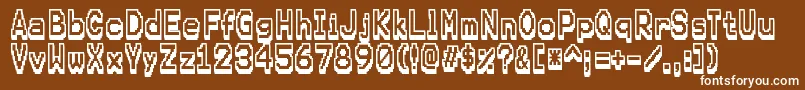 KarmafutureRegular Font – White Fonts on Brown Background