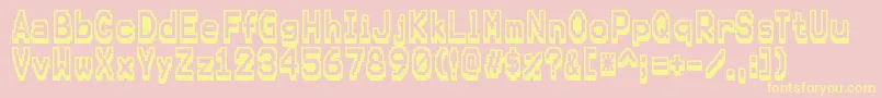 KarmafutureRegular Font – Yellow Fonts on Pink Background