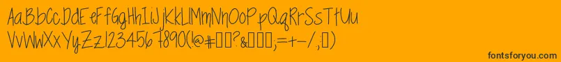 SpringtimeBlues Font – Black Fonts on Orange Background