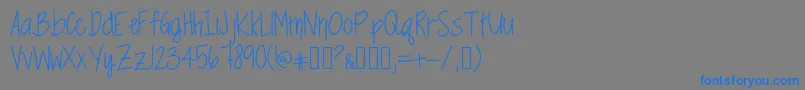 SpringtimeBlues Font – Blue Fonts on Gray Background