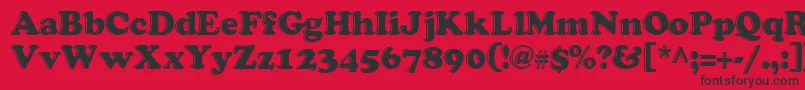 Grease Font – Black Fonts on Red Background