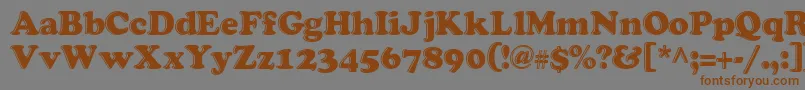 Grease Font – Brown Fonts on Gray Background