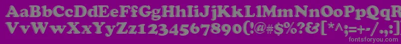 Grease Font – Gray Fonts on Purple Background