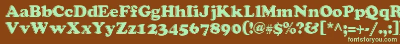 Grease Font – Green Fonts on Brown Background
