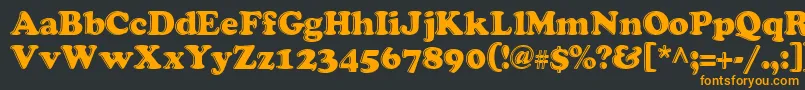 Grease Font – Orange Fonts on Black Background