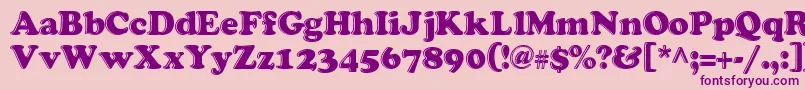Grease Font – Purple Fonts on Pink Background