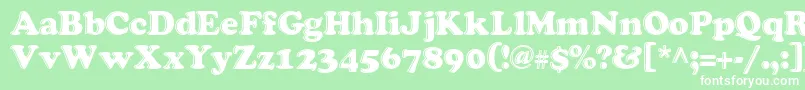 Grease Font – White Fonts on Green Background