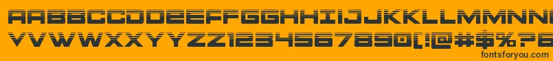 Montrochalf Font – Black Fonts on Orange Background