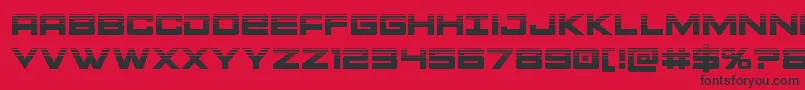Montrochalf Font – Black Fonts on Red Background