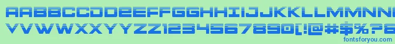 Montrochalf Font – Blue Fonts on Green Background
