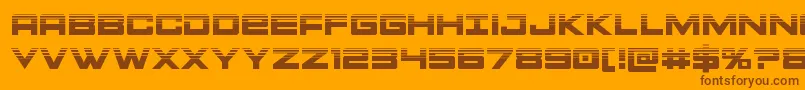 Montrochalf Font – Brown Fonts on Orange Background