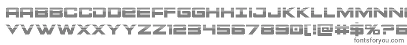 Montrochalf-fontti – harmaat kirjasimet valkoisella taustalla