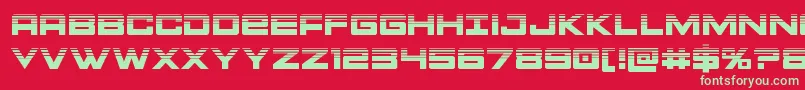 フォントMontrochalf – 赤い背景に緑の文字