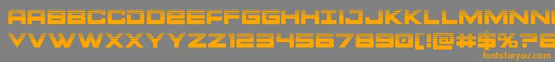 Montrochalf-Schriftart – Orangefarbene Schriften auf grauem Hintergrund