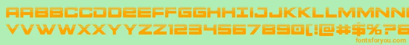 Montrochalf Font – Orange Fonts on Green Background