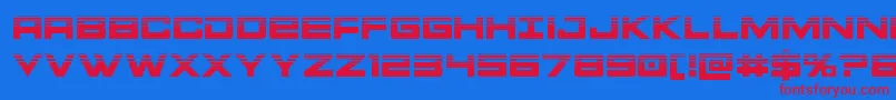 Шрифт Montrochalf – красные шрифты на синем фоне