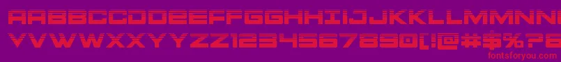 フォントMontrochalf – 紫の背景に赤い文字