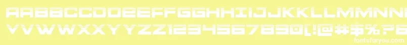 Montrochalf Font – White Fonts on Yellow Background