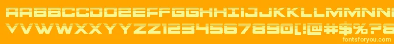 Montrochalf Font – Yellow Fonts on Orange Background