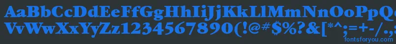 GaramondbooktttBold Font – Blue Fonts on Black Background