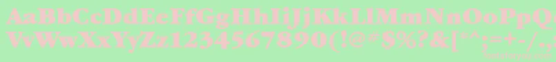 GaramondbooktttBold Font – Pink Fonts on Green Background