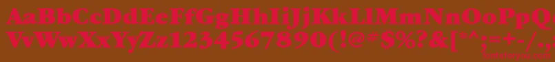 GaramondbooktttBold Font – Red Fonts on Brown Background
