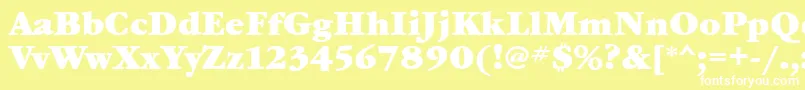 フォントGaramondbooktttBold – 黄色い背景に白い文字