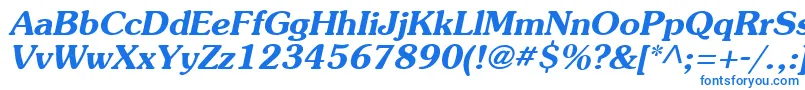 SouvenirBoldItalic Font – Blue Fonts on White Background