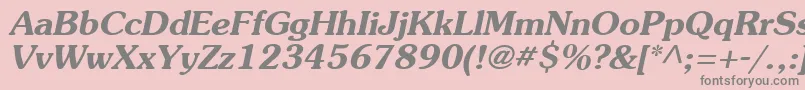 SouvenirBoldItalic Font – Gray Fonts on Pink Background