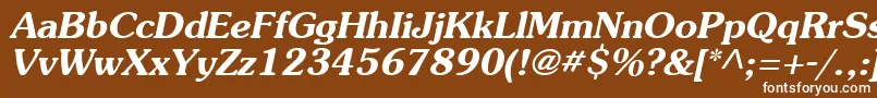SouvenirBoldItalic Font – White Fonts on Brown Background