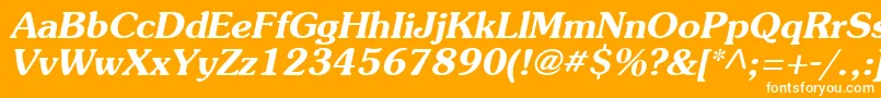 SouvenirBoldItalic Font – White Fonts on Orange Background