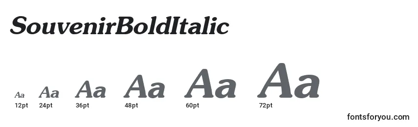 SouvenirBoldItalic Font Sizes