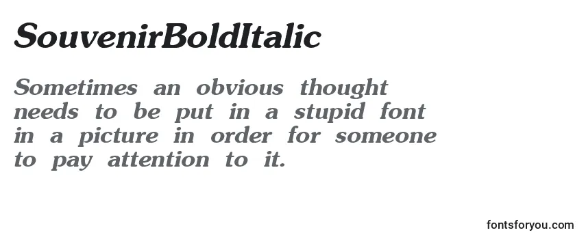 SouvenirBoldItalic Font