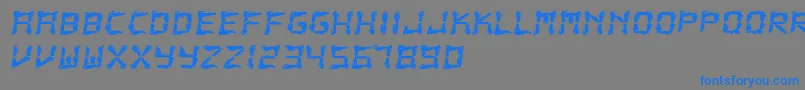 FluidLcd Font – Blue Fonts on Gray Background