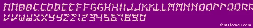 FluidLcd Font – Pink Fonts on Purple Background